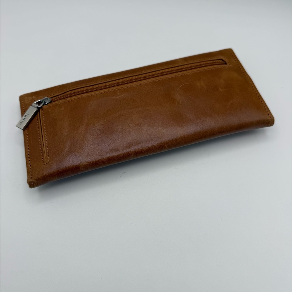 NWOT Hobo International Tan Large Trifold Leather Wallet Sadie Jill - Picture 6 of 9